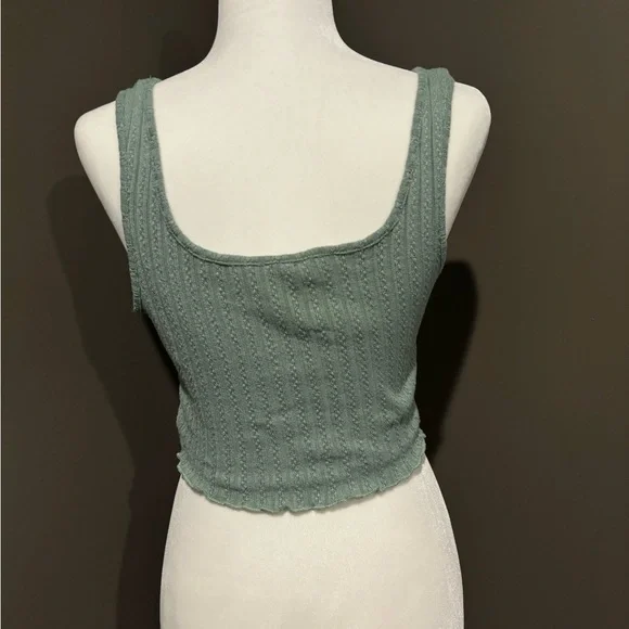 Green Cropped Tank - Picture 2 of 2